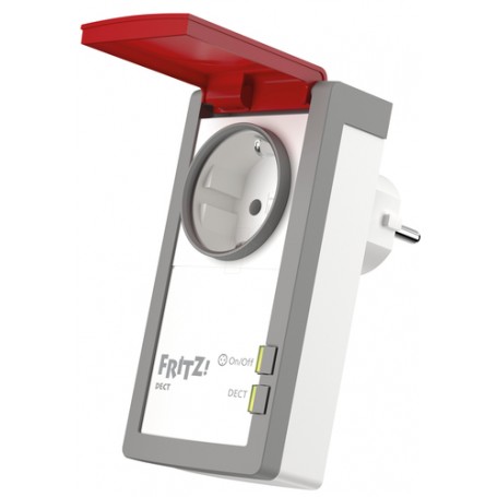 FRITZ! DECT 210 presa intelligente 3450 W Grigio, Rosso, Bianco (20002757)