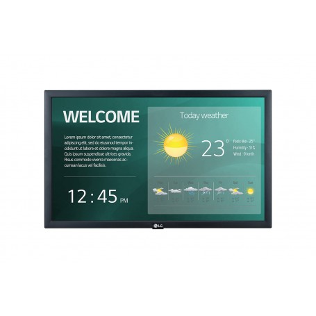 LG 22SM3G-B visualizzatore di messaggi Pannello piatto per segnaletica digitale 54,6 cm (21.5") IPS Full HD Nero  (22SM3G-B.AEU)
