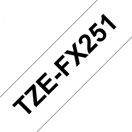 Brother TZe-FX251 nastro per etichettatrice Nero su bianco (TZEFX251)