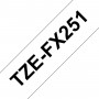 Brother TZe-FX251 nastro per etichettatrice Nero su bianco (TZEFX251)