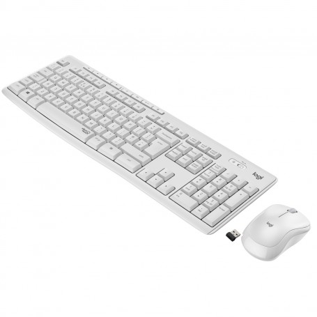 Logitech MK295 Silent Wireless Combo tastiera RF Wireless QWERTY Italiano Bianco (920-009821)