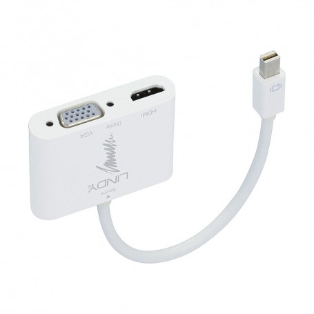 Lindy 41070 cavo e adattatore video Mini DisplayPort VGA, HDMI Bianco (41070-LND)