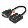 Lindy 38189 cavo e adattatore video 0,1 m DVI-D VGA (D-Sub) Nero (38189)