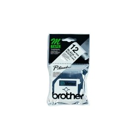 Brother Labelling Tape - 12mm, Black/White, Blister nastro per etichettatrice M (MK231BZ)
