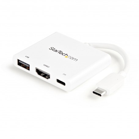 StarTech.com Adattatore Multifunzione USB-C a HDMI 4k con Power Delivery e porta USB-A - Bianco (CDP2HDUACPW)