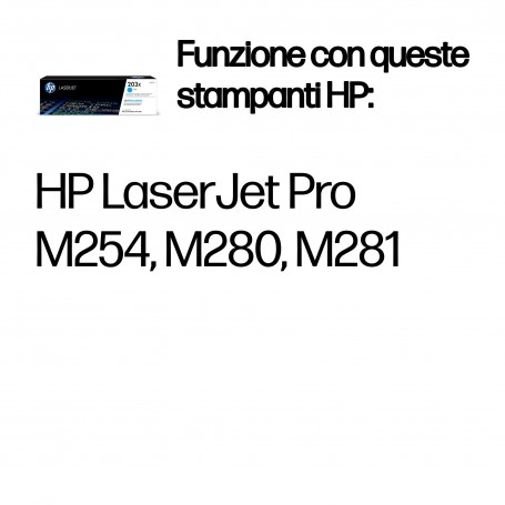HP Cartuccia toner ciano originale ad alta capacità LaserJet 203X (CF541X)