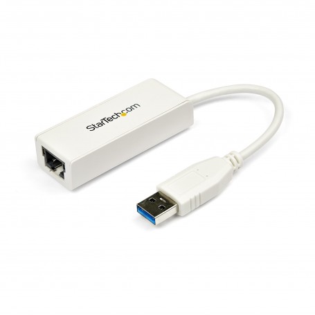 StarTech.com Adattatore di rete NIC USB 3.0 a Ethernet Gigabit - Bianco (USB31000SW)