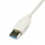 StarTech.com Adattatore di rete NIC USB 3.0 a Ethernet Gigabit - Bianco (USB31000SW)