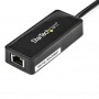 StarTech.com Adattatore USB 3.0 a Ethernet Gigabit NIC con porta USB - Nero (USB31000SPTB)