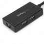 StarTech.com Adattatore USB 3.0 a Ethernet Gigabit con Hub USB a 2 porte incorporato (USB31000S2H)