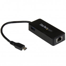 StarTech.com Adattatore di rete USB-C a RJ45 Gigabit Ethernet con porta USB-A supplementare - USB 3.1 Gen 1 - (5 Gb (US1GC301AU)