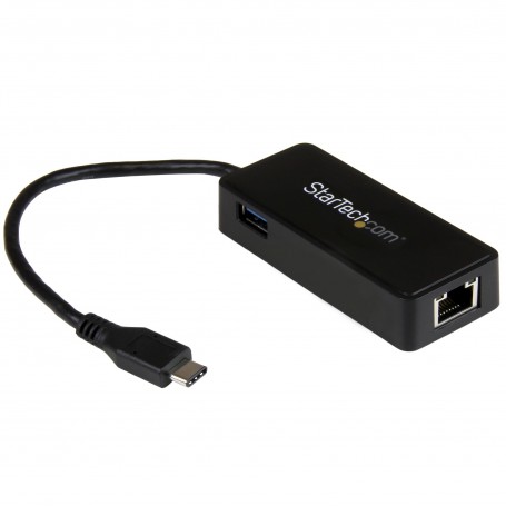StarTech.com Adattatore di rete USB-C a RJ45 Gigabit Ethernet con porta USB-A supplementare - USB 3.1 Gen 1 - (5 Gb (US1GC301AU)