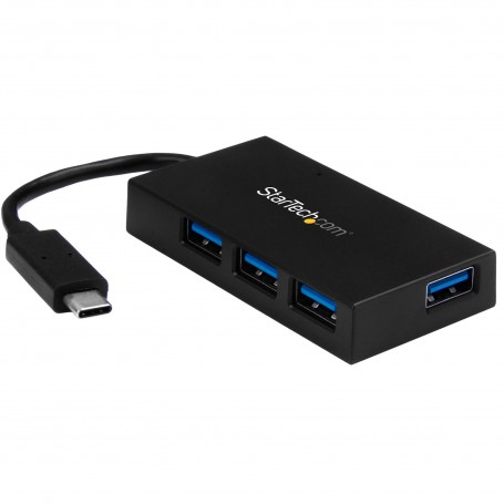 StarTech.com 4 porte USB C Hub - Hub USB Type-C con 4 porte USB-A (USB 3.0/3.1 Gen 1 SuperSpeed 5Gbps) - Bus USB o a (HB30C4AFS)