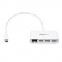 StarTech.com Hub USB 3.0 a 3 porte con Gigabit Ethernet - USB-C a 3x USB-A - Bianco (HB30C3A1GEA)