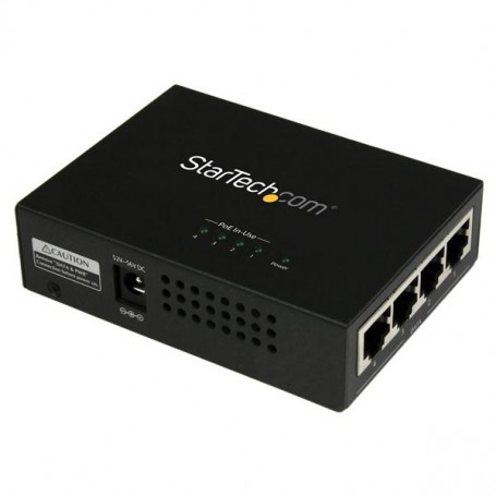 StarTech.com Iniettore midspan Gigabit Power over Ethernet (PoE) a 4 porte - 802.3at/af (POEINJ4G)