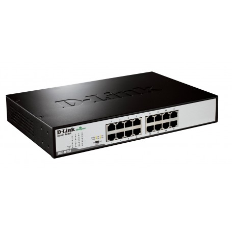 D-Link DGS-1016D/E switch di rete Non gestito Nero, Metallico (DGS-1016D)