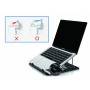 Conceptronic ERGO Laptop Cooling Stand 39,6 cm (15.6") Supporto per computer portatile Nero (THANA03B)