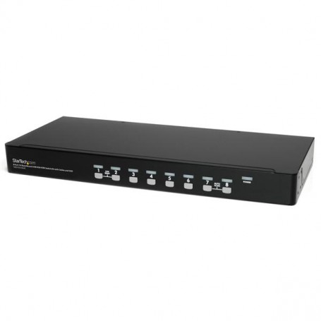 StarTech.com Kit Switch KVM USB montabile a rack 1U 8 porte con funzione OSD e cavi (SV831DUSBUK)