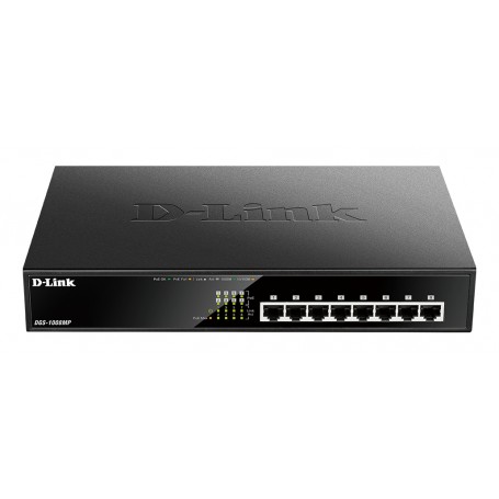 D-Link DGS-1008MP switch di rete Non gestito Gigabit Ethernet (10/100/1000) Supporto Power over Ethernet (PoE) 1U N (DGS-1008MP)