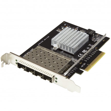 StarTech.com Scheda di Rete per Server SFP+ a Quattro Porte - PCI Express - Chip Intel XL710 (PEX10GSFP4I)