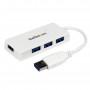 StarTech.com Hub portatile mini USB 3.0 SuperSpeed a 4 porte - Perno e concentratore per Ultrabook USB 3.0 con ca (ST4300MINU3W)