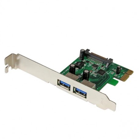 StarTech.com Adattatore scheda SuperSpeed USB 3.0 con 2 porte PCI Express (PCIe) con UASP - Alimentazione SATA (PEXUSB3S24)