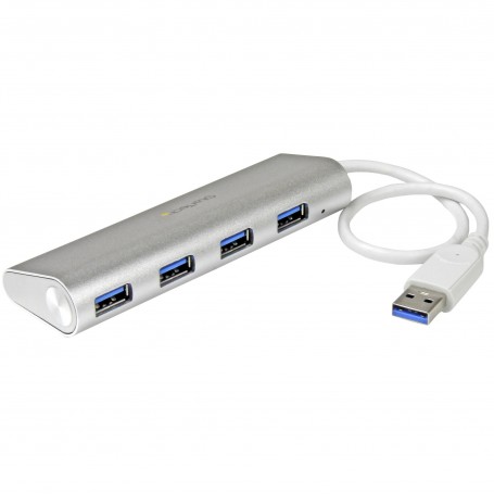 StarTech.com Hub USB 3.0 a 4 porte compatto e portatile con cavo integrato (ST43004UA)
