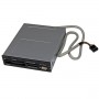 StarTech.com Lettore per schede di memoria multimediali USB 2.0 22 in 1 alloggiamento frontale 3,5'' - colore nero (35FCREADBK3)