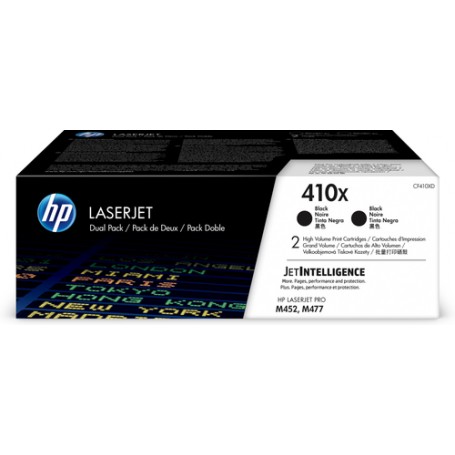 HP Confezione da 2 cartucce toner nero originale ad alta capacità LaserJet 410X (CF410XD)