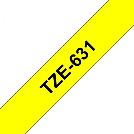 Brother TZE631 nastro per etichettatrice Nero su giallo TZe (TZE631)