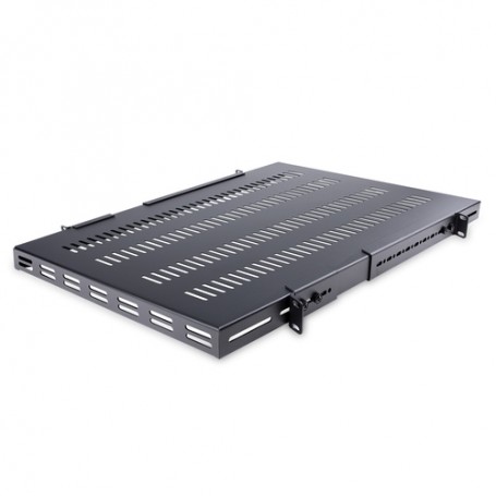 StarTech.com Ripiano per montaggio a rack regolabile con fessure 1U - Robusto ripiano per armadio server rack fiss (ADJSHELFHDV)