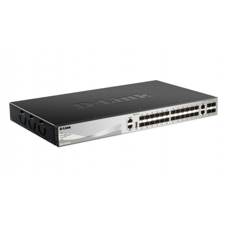 D-Link DGS-3130-30S Gestito L3 10G Ethernet (100/1000/10000) Nero, Grigio (DGS-3130-30S/SI)
