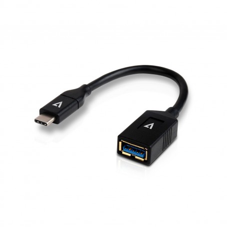 V7 Cavo USB nero da USB 3.0 A femmina a USB-C maschio 0.3m 1ft (V7U3C-BLK-1E)