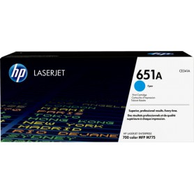HP Cartuccia Toner originale ciano LaserJet 651A (CE341A)