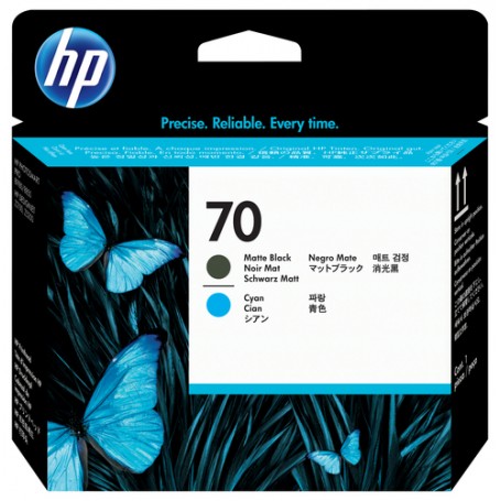 HP Testina di stampa nero opaco e ciano DesignJet 70 (C9404A)