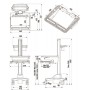 Multibrackets 0766 carrello e supporto multimediale Argento, Bianco Computer portatile Carrello multimediale (MB0766)