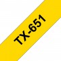 Brother TX-651 nastro per etichettatrice Nero su giallo (TX651)