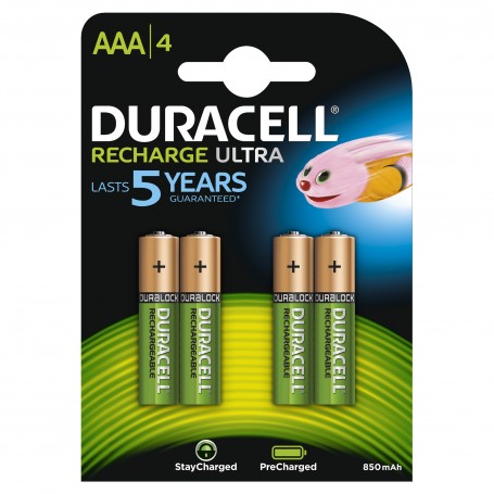 Duracell StayCharged AAA (4pcs) Batteria ricaricabile Nichel-Metallo Idruro (NiMH) (DU77)