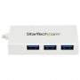 StarTech.com Hub USB-C a 4 porte USB 3.0 - Perno e Concentratore USB Tipo C con 1x USB-C e 3x USB-A - Bianco (HB30C3A1CFBW)