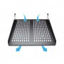 StarTech.com Ripiano per montaggio a rack con fessure 22" 2U - Ripiano per armadio server rack fisso - 22 kg (CABSHELF22V)