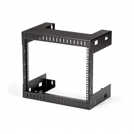 StarTech.com 8U 19" Rack di rete per montaggio a parete a 2 staffe - Rack open frame a muro profondo 30cm. Rack per (RK812WALLO)