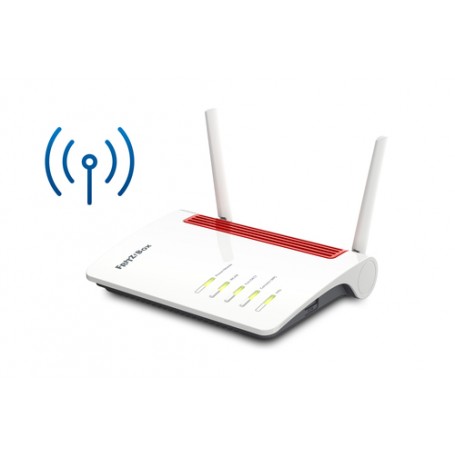 FRITZ!Box 6850 LTE router wireless Gigabit Ethernet Dual-band (2.4 GHz/5 GHz) 3G 4G Rosso, Bianco (20002926)