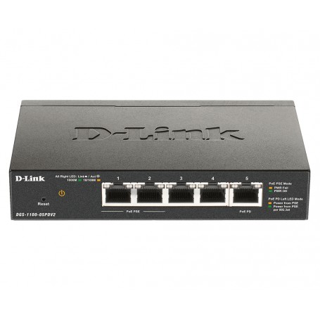D-Link DGS-1100-05PDV2 switch di rete Gestito Gigabit Ethernet (10/100/1000) Supporto Power over Ethernet (PoE (DGS-1100-05PDV2)