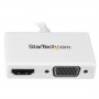 StarTech.com Adattatore Mini DisplayPort a HDMI e VGA - Convertitore audio/video da viaggio mDP 2 in 1 - 1920x1200  (MDP2HDVGAW)