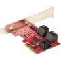 StarTech.com Scheda PCI Express 3.0 a SATA - Scheda di Espansione PCIe SATA a 6 porte - 6 Gbps - Staffa a  (6P6G-PCIE-SATA-CARD)