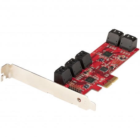 StarTech.com Scheda PCIe SATA - Scheda di Espansione PCIe SATA a 10 porte - 6 Gbps - Staffa a Profilo Bas (10P6G-PCIE-SATA-CARD)