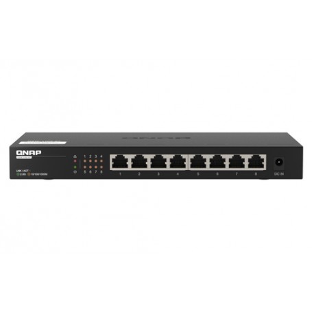 QNAP QSW-1108-8T switch di rete Non gestito 2.5G Ethernet (100/1000/2500) Nero (QSW-1108-8T)