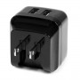 StarTech.com Caricabatterie da Muro a doppia porta x2 USB ad alta potenza ( 17W / 3.4 Amp ) con prese da viaggio (In (USB2PACBK)