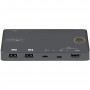 StarTech.com Switch KVM ibrido USB-A + HDMI e USB-C a 2 porte - Monitor singolo HDMI 2.0 4K 60Hz - Switch KVM compa (SV221HUC4K)