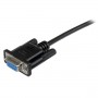StarTech.com Cavo Seriale RS232 / DB9 Null Modem da 1m - nero Femmina/Femmina (SCNM9FF1MBK)